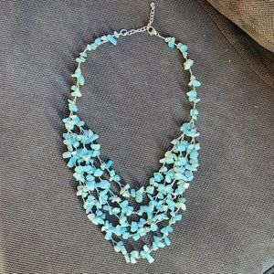 Lucas Lameth 925 Sterling Silver Designer Turquoise Gemstone Necklace